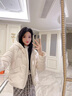 佰藍嬌羽絨服女短款2025冬季女裝新款高端時(shí)尚品牌小個(gè)子白鴨絨加厚外套 米白色 M 曬單實(shí)拍圖