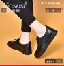 ZUOSAISI品牌皮鞋女頭層牛皮單鞋女2026春夏季新款女鞋軟底百搭鞋子女 黑色 39 曬單實(shí)拍圖