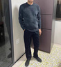 啄木鳥秋冬季男士毛衣男加絨加厚圓領(lǐng)針織衫男裝上衣中青年保暖打底衫 21026/3229墨綠色 XL 曬單實拍圖