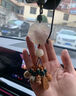 卡麗蒂（KALIDI）汽車(chē)掛件車(chē)內吊飾高檔白玉髓貔貅平安符新車(chē)禮物車(chē)載后視鏡吊墜 【升級款福旺貔貅】白玉髓-蓮花平安福穗子【帶證書(shū)】 曬單實(shí)拍圖