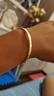 中國(guó)黃金（CHINA GOLD）足金999唯愛(ài)一生5201314黃金手鐲5G鐲子送女友老婆七夕情人節(jié)禮物 唯愛(ài)一生手鐲 金重約5.2g 60#【送玫瑰禮盒】 曬單實(shí)拍圖