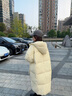 浪莎羽絨棉服女秋冬季加厚長(cháng)款寬松連帽外套女小個(gè)子休閑百搭過(guò)膝棉襖 奶黃色【秋冬加厚款】 S 【適合80-100斤】 曬單實(shí)拍圖