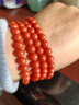 鈳洛迪雅南紅手串保山柿子紅瑪瑙色紅肉滿(mǎn)108子男女款念珠手鏈項鏈 匠心嘉品【自然紅潤，地大證書(shū)】 6.5mm【108珠】 曬單實(shí)拍圖