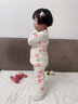 迷你木木屋兒童保暖秋衣褲秋冬男女童高腰內(nèi)衣套裝純棉護(hù)肚睡衣 水蜜桃 100  曬單實(shí)拍圖