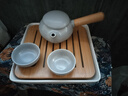 閩煜（minyu）全季酒店同款茶具日式簡(jiǎn)約啞光側把壺家用套裝功夫茶盤(pán)定制 5頭干泡茶具+小正方陶瓷竹盤(pán) 曬單實(shí)拍圖