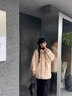 衣典零一（LEDIALYI）韓版高級(jí)感兩面穿羊羔毛絨外套女秋冬季2024新款加絨皮毛一體棉衣 卡其色 S (建議105斤以內(nèi)） 曬單實(shí)拍圖