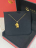 中國黃金（CHINA GOLD）黃金項鏈女士足金小鹿吊墜純金七夕情人節(jié)禮物送女友老婆 足金小鹿吊墜約1.3g*配銀鏈 曬單實拍圖