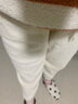 蕉內【趙露思同款】絨絨5系睡衣男女士可外穿保暖情侶秋冬家居服套裝 【女士】尤白條紋 2XL 曬單實(shí)拍圖
