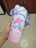 三麗鷗兒童保溫杯水杯保溫水壺吸管杯學(xué)生幼兒園316生日六一兒童節(jié)禮物 美樂蒂 520ml 曬單實拍圖