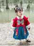 幼歌（YOUGE）【年服】嬰幼兒龍年冬季新中式假兩件加絨連衣裙復古國風(fēng)拜年服潮 暗香浮動(dòng) 90 cm 曬單實(shí)拍圖