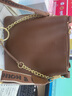 寶可蝸牛包包女女神節2023七夕時(shí)尚百搭寬帶單肩斜挎包秋冬復古質(zhì)感水桶包 棕色 曬單實(shí)拍圖