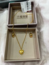 六福珠寶黃金項鏈絲綢金愛(ài)心足金心形新年禮物 計價(jià) L07TBGN0026 約4.88克 曬單實(shí)拍圖