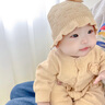 霧綃 貝恩嬰童服飾嬰兒春裝寶寶毛衣新生兒衣服女春秋外套連體衣 帶帽花朵杏色 80cm 曬單實(shí)拍圖