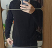 雅戈爾（YOUNGOR）羊毛衫男全綿羊毛羊毛衫舒適暖和厚度適中溫暖舒適可內搭翻領(lǐng)襯衫 VYQW639994AYA黑色 M 100cm 曬單實(shí)拍圖