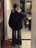 DGOV工裝派克羽絨棉服女2025冬季新款加厚美式情侶大毛領(lǐng)棉衣外套 藏藍(lán)色【zt】 M 【100-120斤】 曬單實拍圖