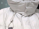 鴨鴨（YAYA）羽絨服女短款2024冬季新款連帽純色休閑加厚防風(fēng)保暖外套XH 淺灰色 M 160/84A 曬單實(shí)拍圖