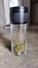 特美刻（TOMIC）TOMIC玻璃杯高硼硅玻璃隔熱防燙玻璃杯高顏值泡茶杯 普通款【不銹鋼茶隔】曜夜黑 曬單實(shí)拍圖