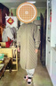 無(wú)印良品 MUJI 女式 可水洗 絎縫大衣中長(zhǎng)款風(fēng)衣外套 秋款 BD0Y7A3A 淺灰棕色 XL（165/92A） 曬單實(shí)拍圖