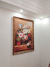 帝旗原創(chuàng  )手繪牡丹百合花卉油畫(huà)歐式玄關(guān)裝飾畫(huà)餐廳掛畫(huà)走廊臥室墻壁畫(huà) 692金實(shí)木框 80X110 豎版-現貨 曬單實(shí)拍圖