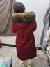 皮爾卡丹（pierre cardin）女裝派克服女2025冬新款貂可拆卸內(nèi)膽皮毛一體長款加絨加厚皮草外 長*款紅色外殼-姜黃色內(nèi)膽 110厘 L 110-125斤 曬單實拍圖