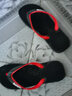 韻優(yōu)利（yunyouli）個(gè)性潮流耐磨防滑防水沙灘人字拖男女情侶時(shí)尚學(xué)生夏季男人字拖鞋 按摩【紅色】 42 偏小二碼 曬單實(shí)拍圖