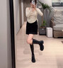 卓詩尼長筒靴女長靴2025新款秋季粗跟中跟百搭舒適休閑時尚氣質(zhì)騎士靴 卡其色 35 (225mm) 標(biāo)準(zhǔn)碼 曬單實拍圖
