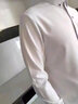 花花公子（PLAYBOY）長(cháng)袖襯衫男秋冬季襯衣男士外套潮流休閑修身紳士襯衫 白灰色 XL  曬單實(shí)拍圖