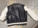 GXG男裝 商場(chǎng)同款pu棒球服夾克外套 2023年秋季新款GEX12113553 黑色 L 曬單實(shí)拍圖