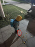 kocotreeKK樹兒童畫畫罩衣幼兒園圍裙寶寶吃飯圍兜防水防臟反穿美術(shù)生專用 芙格藍(lán) L碼：建議身高95-110cm 曬單實(shí)拍圖