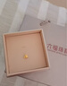 六福珠寶七夕禮物 足金竹報(bào)平安黃金耳釘（單只）耳飾 計(jì)價(jià) 約0.82克 曬單實(shí)拍圖