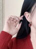 Jay櫻桃耳夾無(wú)耳洞女高級(jí)感紅色耳飾七夕情人節(jié)禮物送女友 曬單實(shí)拍圖