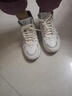 蜘蛛王女鞋2025秋冬新款小白鞋高幫板鞋加絨保暖休閑運動(dòng)鞋女120977 米灰 37 (235mm) 曬單實(shí)拍圖