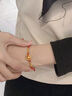 中國(guó)黃金（CHINA GOLD）乾坤圈黃金手鏈女足金銅錢珠紅繩跨七夕情人節(jié)禮物送女友老婆生日 足金乾坤圈銅錢手繩【京速達(dá)】 曬單實(shí)拍圖