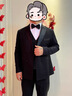 錦造JINZAO高定西服套裝正裝塔士多禮服晚會演出主持新郎結(jié)婚修身西裝 黑色 雙排扣 兩件套 4XL 曬單實(shí)拍圖