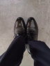 红蜻蜓皮鞋男商务正装男鞋系带舒适单鞋德比鞋婚鞋 WBA8140黑色38 实拍图