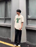 凡迪時(shí)尚（FANDISS）新中式國(guó)風(fēng)刺繡小西褲男夏季休閑褲子男潮牌小眾垂墜感寬松直筒百 黑色 L -100-120斤左右 曬單實(shí)拍圖