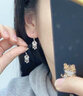 銀千惠925銀平安鎖耳環(huán)女士耳墜耳飾品七夕情人節(jié)生日禮物送女友高級感 平安鎖耳環(huán)/代寫賀卡 精美禮盒 曬單實(shí)拍圖