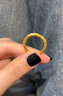 傾愛黃金戒指女999足金素圈閉口紫荊花金戒指簡(jiǎn)約七夕禮物送女友 13號(hào) 輕版【金重約1g】 曬單實(shí)拍圖