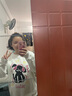 棉致美式小個子慵懶風圓領(lǐng)衛(wèi)衣女春秋冬季加絨新款韓版寬松女裝加厚 Y210白灰色【常規(guī)高品質(zhì)】 M 80-105斤 曬單實拍圖