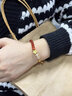 中國黃金（CHINA GOLD）足金紅瑪瑙轉(zhuǎn)運(yùn)珠編繩手串黃金桃花手七夕情人節(jié)禮物送女朋友老婆 紅瑪瑙桃花手串 約0.5g 曬單實(shí)拍圖