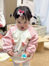 貝肽斯兒童罩衣秋冬款嬰兒吃飯防水隔臟反穿衣男女寶寶燈芯絨圍兜 里德小羊 80碼 (0-1歲 身高70-80cm) 曬單實拍圖