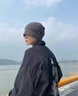 逐港帽子男士冬季加絨保暖針織毛線(xiàn)帽冷帽包頭春秋男士光頭堆堆帽四季 薄款-深灰 曬單實(shí)拍圖