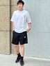Calvin Klein Jeans夏季男士字母疊印ck松緊腰純棉休閑運(yùn)動針織短褲J324250 BEH-太空黑 L 曬單實拍圖