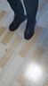 金猴（JINHOU）鞋子男春秋商務(wù)休閑皮鞋男耐磨透氣系帶男單鞋 黑色 40 曬單實拍圖