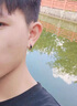 YIZUN. CHOMEL925銀耳環(huán)男潮高級感痞帥男生耳扣簡約單只耳圈個性男士耳釘耳飾 黑色單只-內徑11mm（通體925銀） 曬單實拍圖