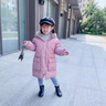G.duck冬季新款女童羽絨棉服韓版中大童女寶加厚加絨洋氣保暖外套棉襖 粉紅色 130 建議身高120厘米左右 曬單實(shí)拍圖