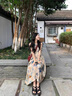 雅黛絲薇連衣裙女裝2025年春秋新款鹽系時(shí)尚減齡牛仔外套水墨畫(huà)裙子兩件套 牛仔外套+碎花連衣裙 S 曬單實(shí)拍圖
