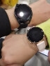 亚铂尼（ABORNI） 华HUAWEL为手机适用智能情侣手表一对男女蓝牙通话支付运动手环 黑壳黑+玫壳网带 实拍图