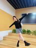 蒂斯馳小皮鞋女2023年秋季新款復(fù)古英倫風(fēng)單鞋百搭啞光松糕厚底樂福鞋子 黑色 37 曬單實(shí)拍圖