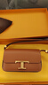 TOD'S官方TIMELESS大T扣迷你皮革單肩包斜挎包手提包休閑包 棕色 PZ 曬單實拍圖
